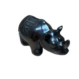 HIPPO-COINBANK/VINTAGE/BLK ALUMINIUM CHUNG KHIAW BANK