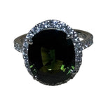GREEN TOURMALINE RING PT900
