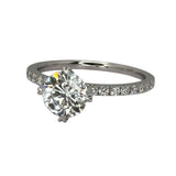 750WG Lab Grown Solitaire Diamond1=1.12cts, E Color , VS1 Ring w/Cert