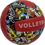 Volleyball Size 5 with Red & Blue Graphic Design