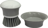 Mini Round Cleaning Brush with Dish