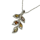 18K Fancy Color Diamond=1.10cts Necklace w/Cert