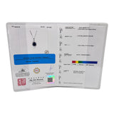 PT900/PT850 Blue Sapphire=1.75ct, Diamond=0.2cts Necklace w/Cert
