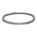 PT900 Tennis Diamond=5cts Bracelet w/Cert, Length 18cm