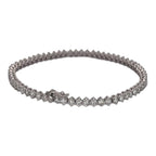PT900 Tennis Diamond=5cts Bracelet w/Cert, Length 18cm