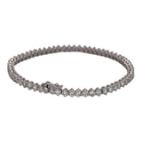 PT900 Tennis Diamond=5cts Bracelet w/Cert, Length 18cm