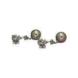 750WG South Sea Pearl Diamond D2=0.9cts, D12=0.55cts Earring