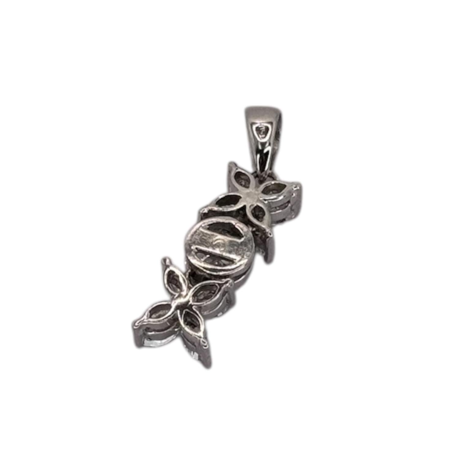 750WG Diamond D1=0.2cts, D8=0.46cts Pendant Secondary image
