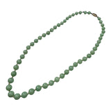 Jade Necklace ,Beads=9mm Necklace w/Silver Clasp, Length 60cm