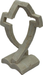 Decorative Cross Sculpture on Book Base
