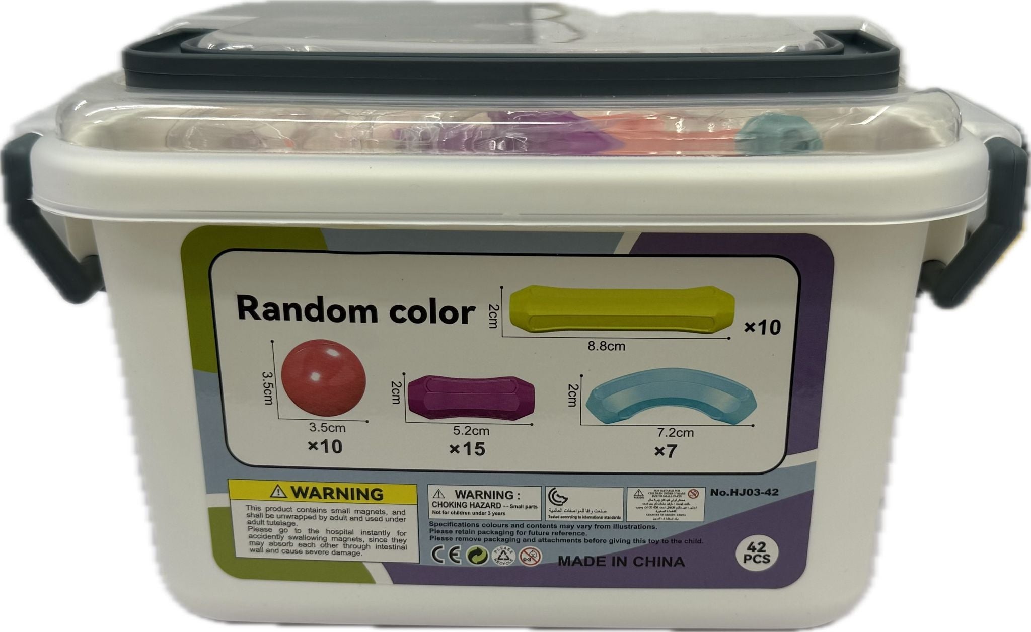 Magnetic Rods and Bars Building Toy 42 Pieces