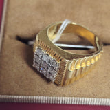 Diamond Mens Ring D9 850YG Setting