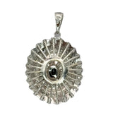 18KWG Burma A Jade Diamond Pendant w/Cert