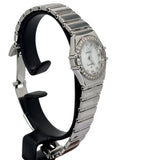 Omega 146.571.00 My Choice Mini Constellation, Mother Of Pearl Dial With Diamond Bezel Quartz Watch w/Box and Card, 22.5mm