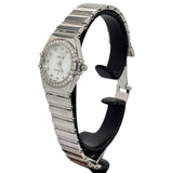 Omega 146.571.00 My Choice Mini Constellation, Mother Of Pearl Dial With Diamond Bezel Quartz Watch w/Box and Card, 22.5mm