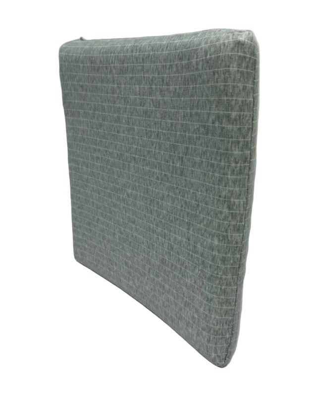 Grey Stripe Square Memory Foam Seat Cushion Main image