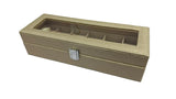Watch Holder For 6 Wood Grain PU F24