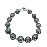 Silver 925 South Sea Pearl=9.1-10.4mm Bracelet