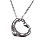 Tiffany 925 Silver Elsa Peretti Open Heart Pendant w/Chain 3.8g