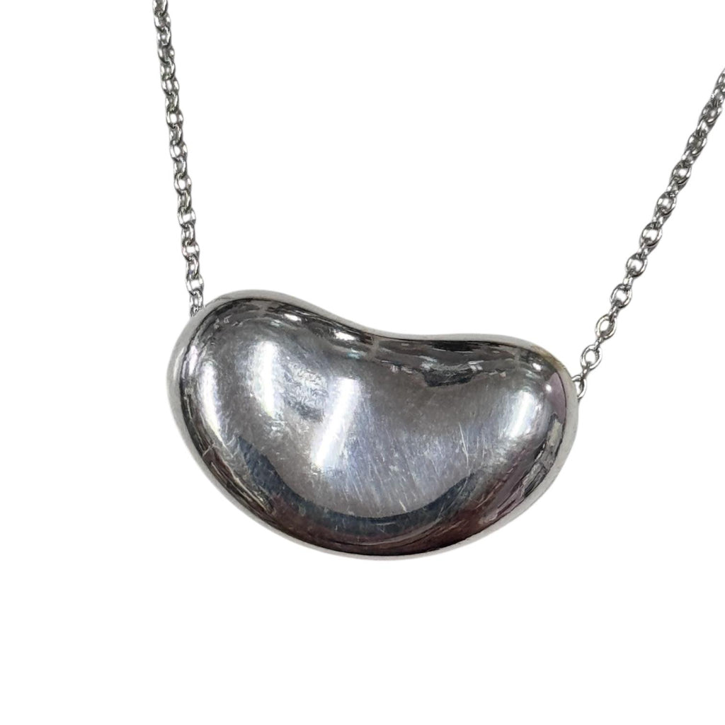 Tiffany 925 Silver Elsa Peretti Bean Pendant w/Chain, 8g