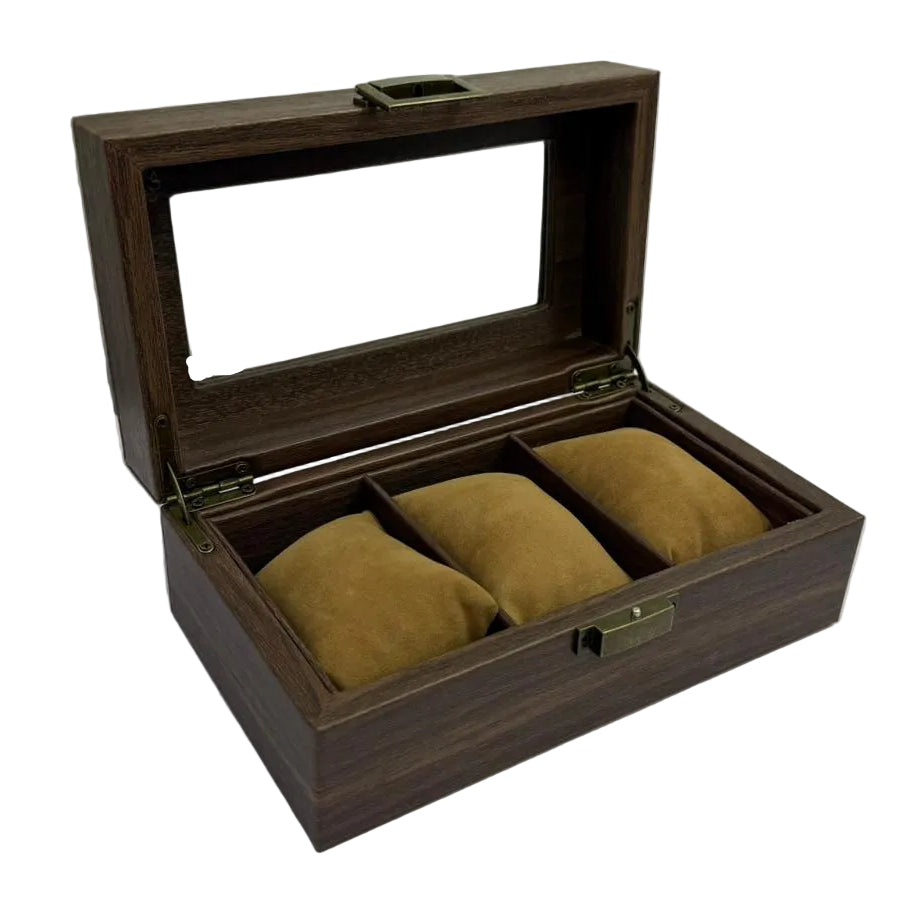 Wood Grain Watch Holder for 3 Watches Main image