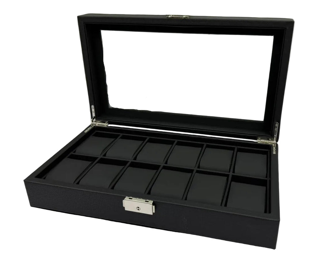 Black Watch Holder for 12 Watches