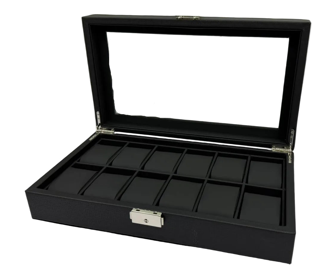 Black Watch Holder for 12 Watches