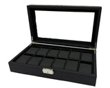 Black Watch Holder for 12 Watches