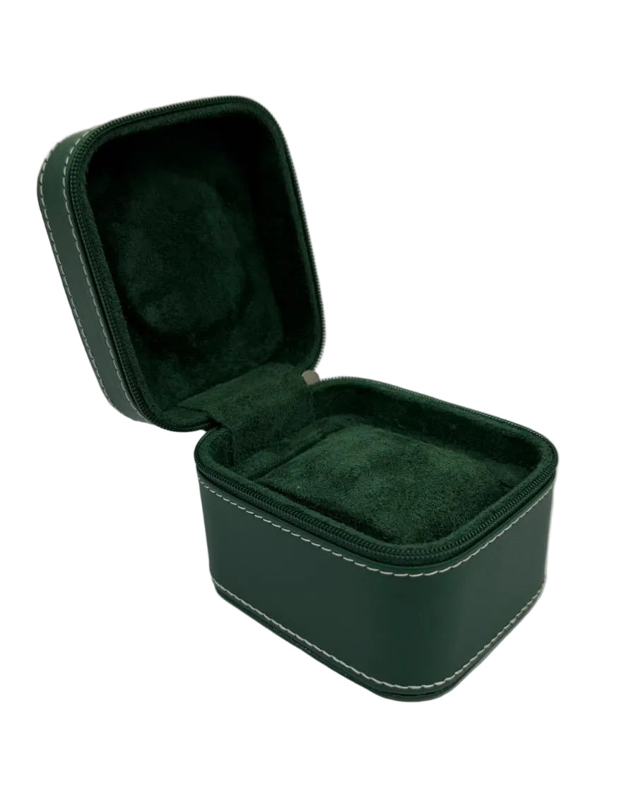 Green Watch Box with Zipper Closure Single Main image