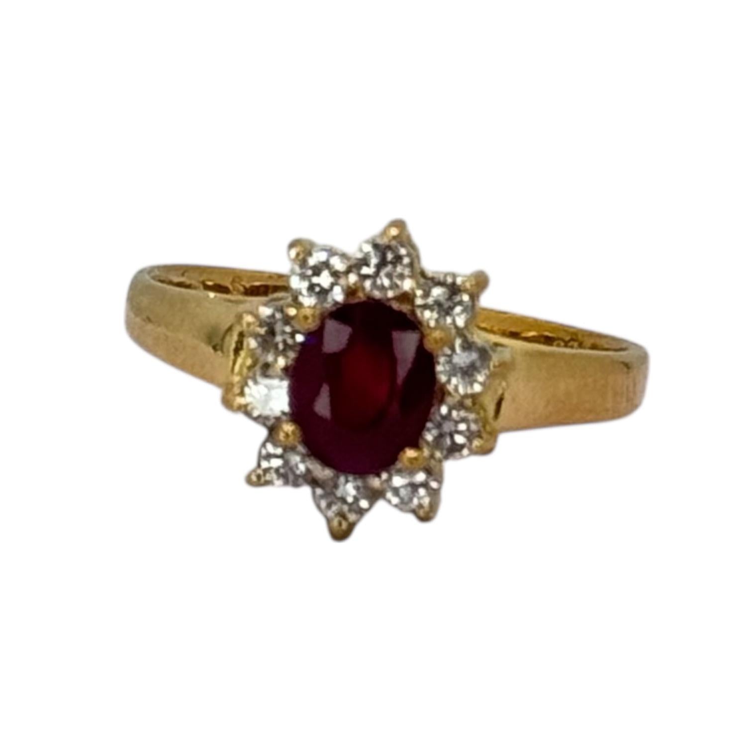 750YG Ruby Diamond Ring Main image