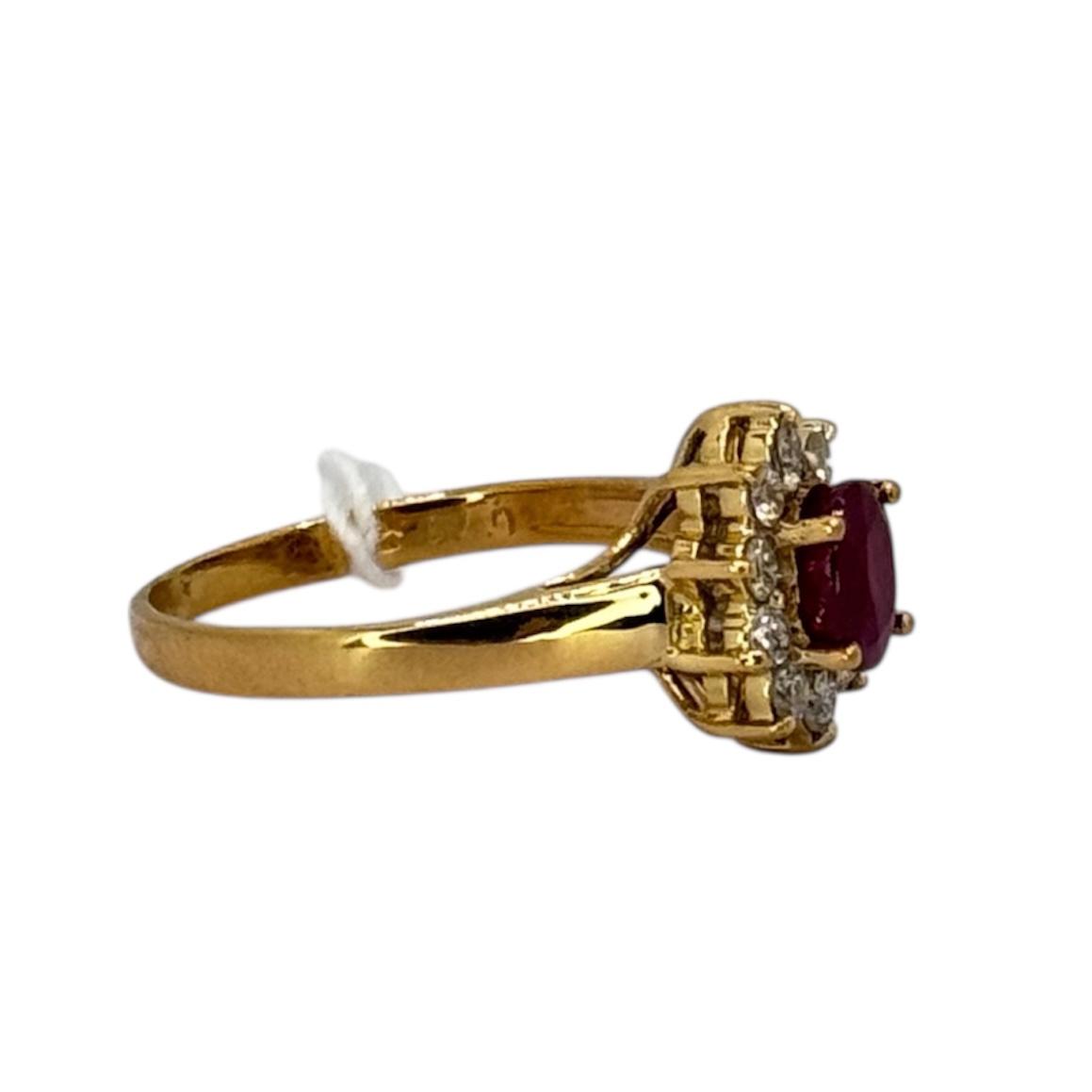 750YG Ruby Diamond Ring Secondary image