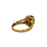 750YG Blue Sapphire Diamond Ring