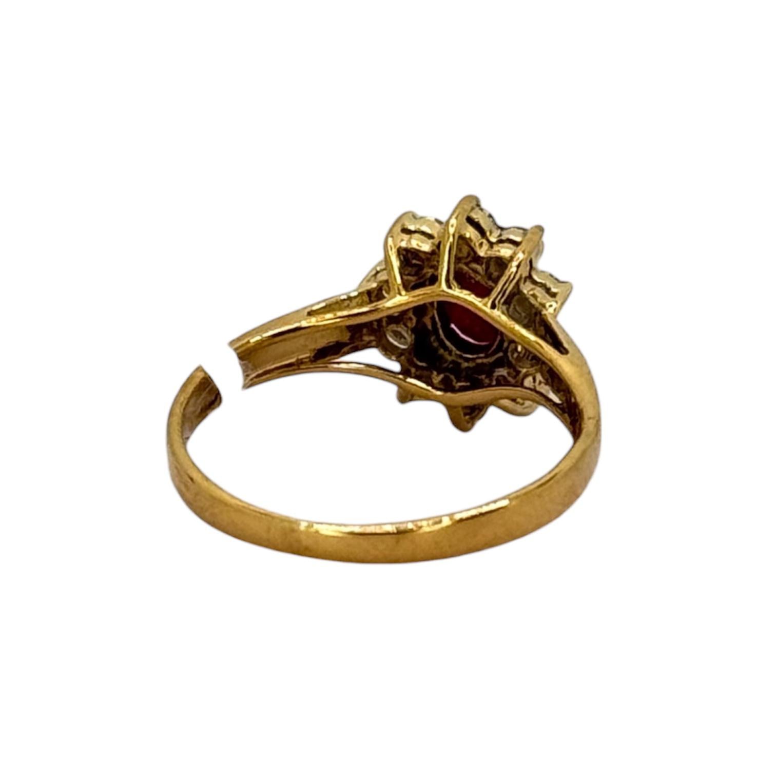 750YG Ruby Diamond Ring