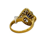 750YG Blue Stone Diamond Ring