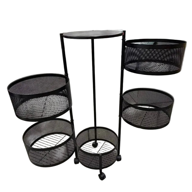 5 Tier Round Rotating Storage Rack