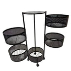 5 Tier Round Rotating Storage Rack