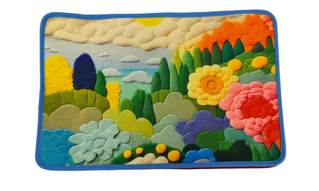 Floor Mat 38x58 Colorful Flowers