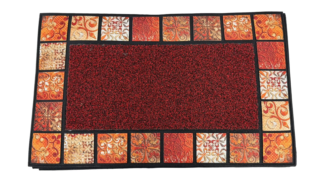 Floor Mat Flower Tiles 45 x 75cm