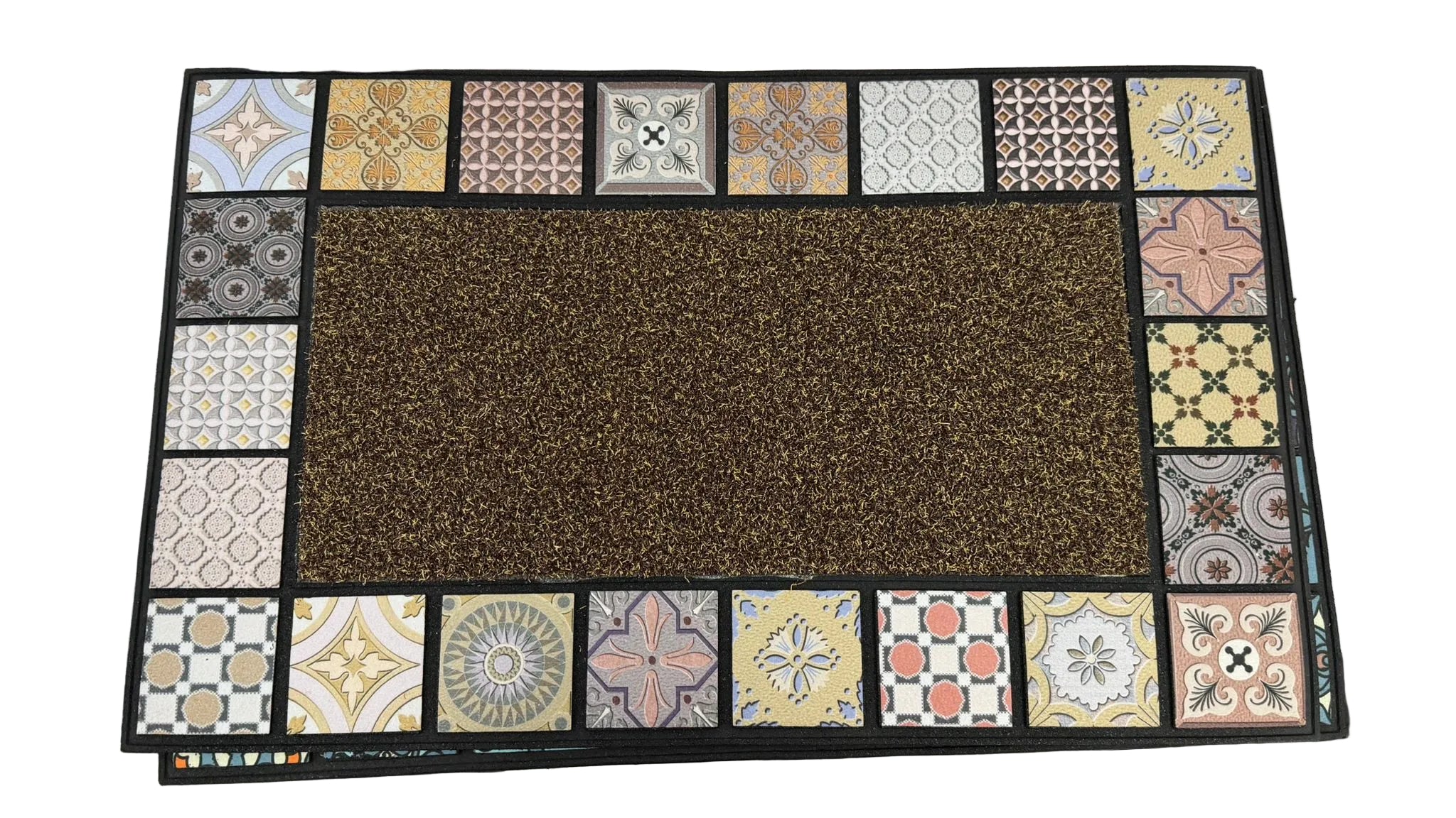Floor Mat Flower Tiles 45 x 75cm