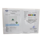 PT900 Emerald=0.61cts, Diamond=0.48cts Ring w/Cert