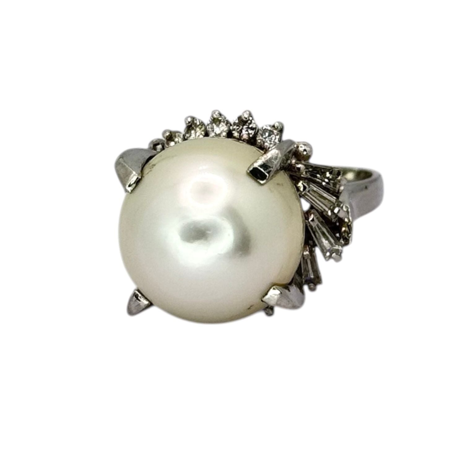 PM900 South Sea Cultured Pearl=13.7mm, Diamond=0.79cts Ring w/Cert Main image