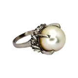 PM900 South Sea Cultured Pearl=13.7mm, Diamond=0.79cts Ring w/Cert