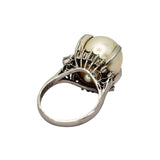 PM900 South Sea Cultured Pearl=13.7mm, Diamond=0.79cts Ring w/Cert
