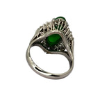 PT900 A Jade ( FEI CUI), Diamond=0.8cts Ring w/Cert