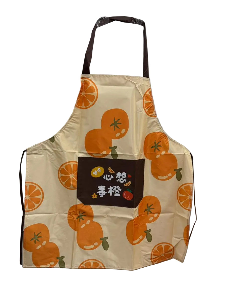 Apron with Printed Oranges Design Main image