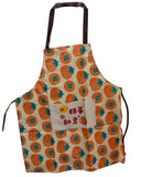 Apron with Printed Oranges Design
