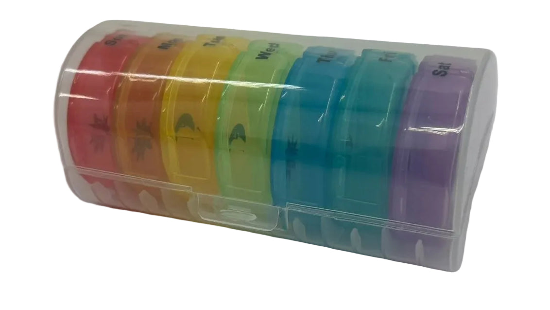 7 Day Round Pill Container (2x Daily)