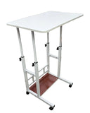 Adjustable Rolling Side Table 40 x 60 cm