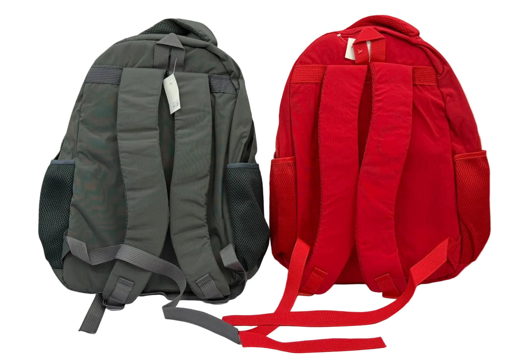 6 Zip Backpack Red & Grey