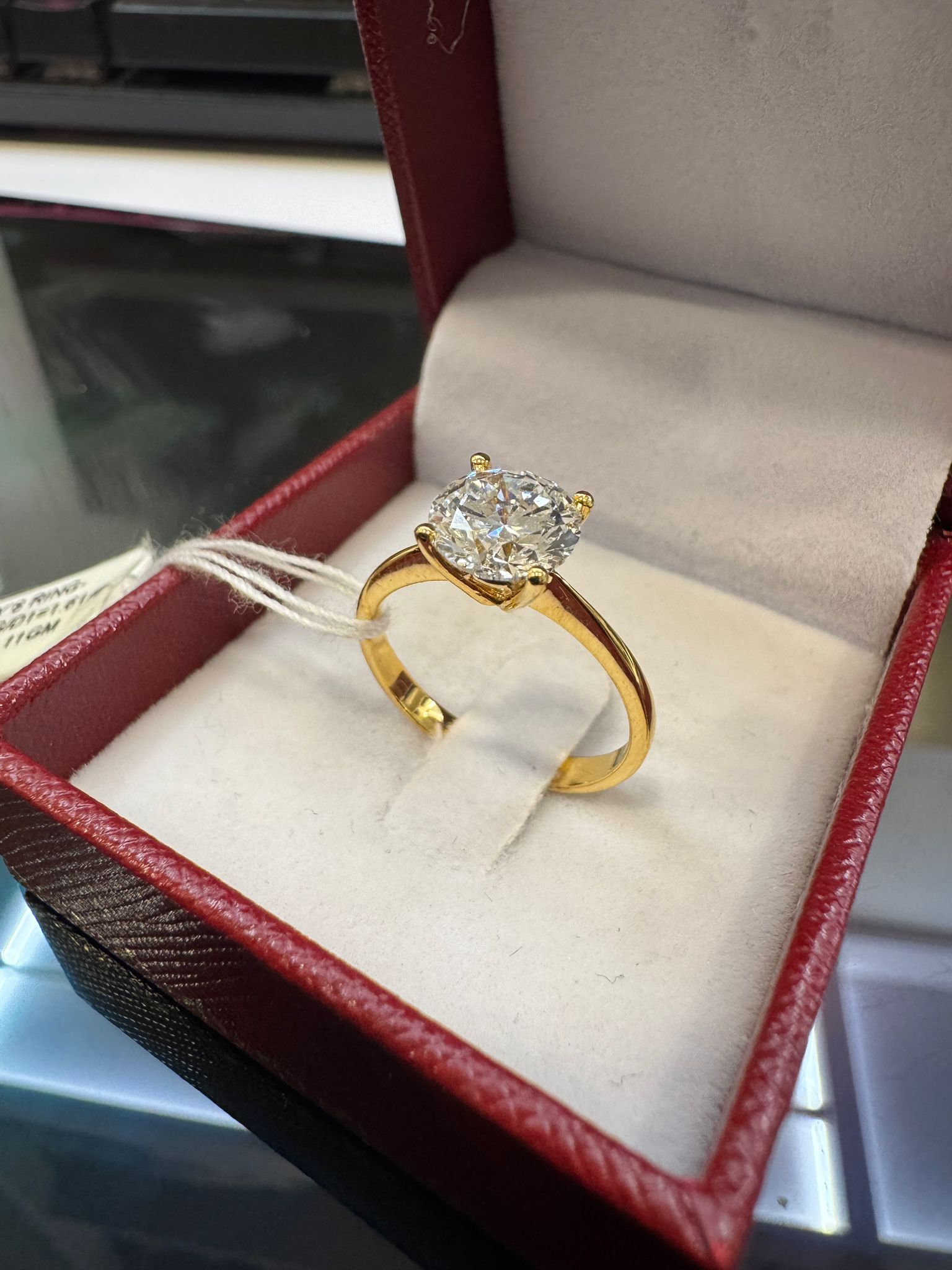 Lab Grown 1.61 Carat Solitaire Diamond Ring